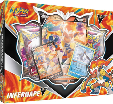 Pokémon TCG: Infernape V Box (2 Foil Promo Cards, 1 Foil Oversize Card & 4 Booster Packs)
