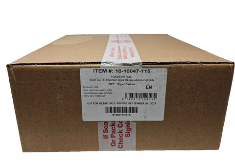 POKEMON TCG: MEGA EVOLUTION GARDEVOIR ELITE TRAINER BOX CASE 10 BOXES - (SEALED)
