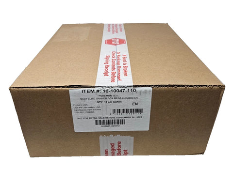 POKEMON TCG: MEGA EVOLUTION LUCARIO ELITE TRAINER BOX CASE 10 BOXES - (SEALED)